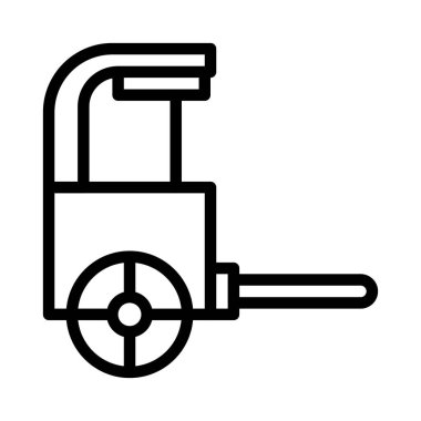 Çekçekli taslak çizim vektörü ve logo yeni yıl simgesi mükemmel. Mobil konsept ve web için modern koleksiyon simgesi.