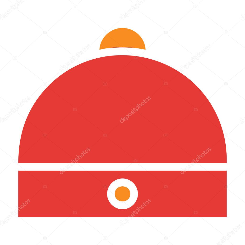 Hat Solid red illustration vector and logo new year icon perfect. Icon sign from modern collection for mobile concept and web.
