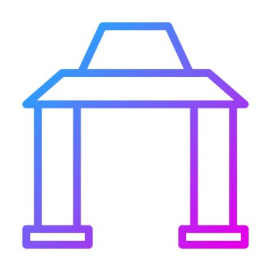 arch gradient illustration vector and logo new year icon perfect. Icon sign from modern collection for mobile concept and web. Nice design perfect.