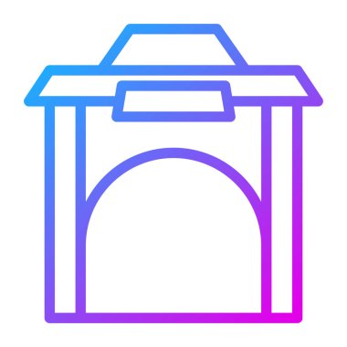 arch gradient illustration vector and logo new year icon perfect. Icon sign from modern collection for mobile concept and web. Nice design perfect.