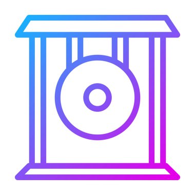 gong gradient illustration vector and logo new year icon perfect. Icon sign from modern collection for mobile concept and web. Nice design perfect.