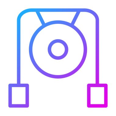 gong gradient illustration vector and logo new year icon perfect. Icon sign from modern collection for mobile concept and web. Nice design perfect.