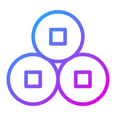 coin gradient illustration vector and logo new year icon perfect. Icon sign from modern collection for mobile concept and web. Nice design perfect.