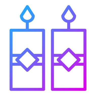 candle gradient illustration vector and logo new year icon perfect. Icon sign from modern collection for mobile concept and web. Nice design perfect.