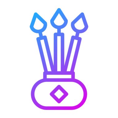 candle gradient illustration vector and logo new year icon perfect. Icon sign from modern collection for mobile concept and web. Nice design perfect.