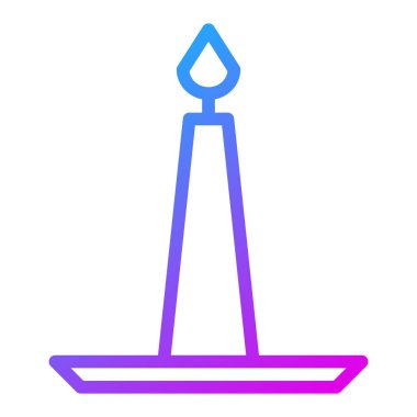 candle gradient illustration vector and logo new year icon perfect. Icon sign from modern collection for mobile concept and web. Nice design perfect.