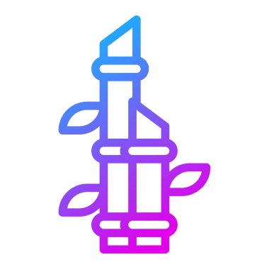 bamboo gradient illustration vector and logo new year icon perfect. Icon sign from modern collection for mobile concept and web. Nice design perfect.