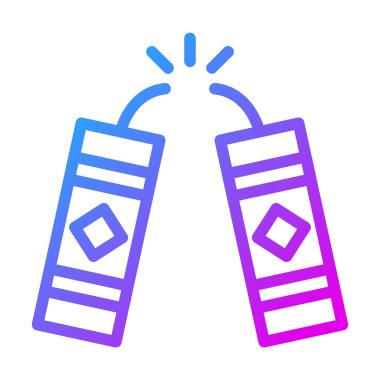 firecrackers gradient illustration vector and logo new year icon perfect. Icon sign from modern collection for mobile concept and web. Nice design perfect.