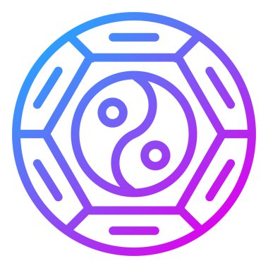 Yin yang gradient illustration vector and logo new year icon perfect. Icon sign from modern collection for mobile concept and web. Nice design perfect.