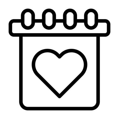 calendar outline valentine illustration vector and logo new year icon perfect. Icon sign from modern collection for web. Nice design perfect.