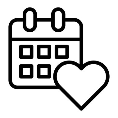 calendar outline valentine illustration vector and logo new year icon perfect. Icon sign from modern collection for web. Nice design perfect.