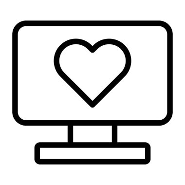 tv outline valentine illustration vector and logo new year icon perfect. Icon sign from modern collection for web. Nice design perfect.