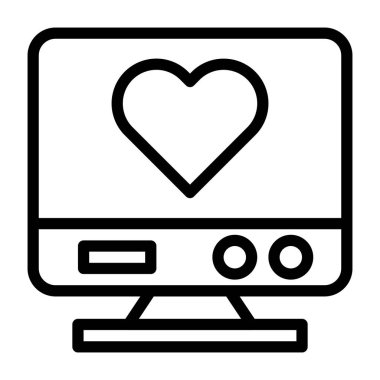 tv outline valentine illustration vector and logo new year icon perfect. Icon sign from modern collection for web. Nice design perfect.