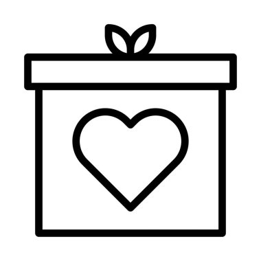 gift outline valentine illustration vector and logo new year icon perfect. Icon sign from modern collection for web. Nice design perfect.