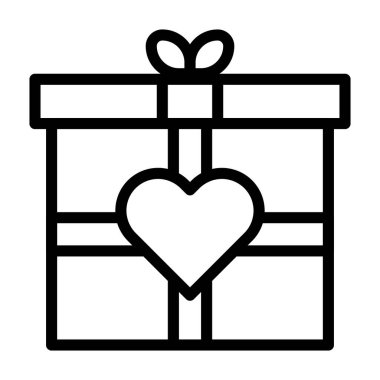 gift outline valentine illustration vector and logo new year icon perfect. Icon sign from modern collection for web. Nice design perfect.