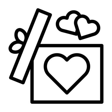 gift outline valentine illustration vector and logo new year icon perfect. Icon sign from modern collection for web. Nice design perfect.