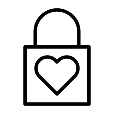 lock outline valentine illustration vector and logo new year icon perfect. Icon sign from modern collection for web. Nice design perfect.