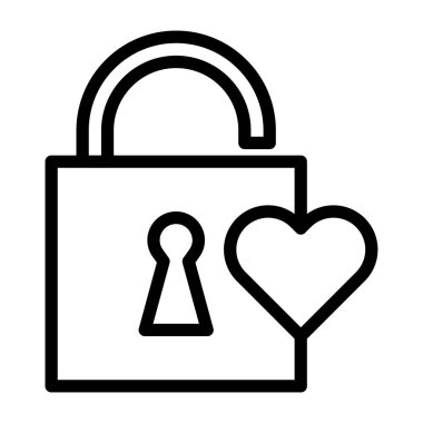 lock outline valentine illustration vector and logo new year icon perfect. Icon sign from modern collection for web. Nice design perfect.