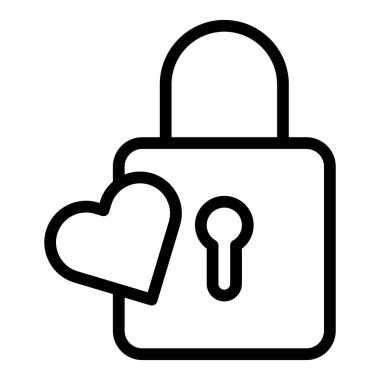 lock outline valentine illustration vector and logo new year icon perfect. Icon sign from modern collection for web. Nice design perfect.