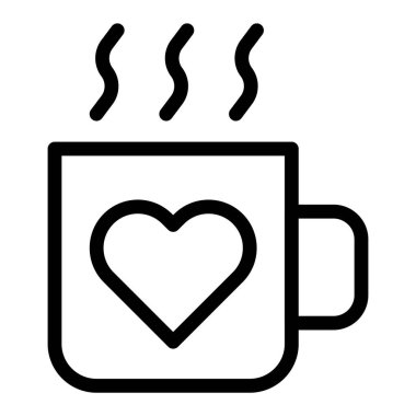 cup outline valentine illustration vector and logo new year icon perfect. Icon sign from modern collection for web. Nice design perfect.