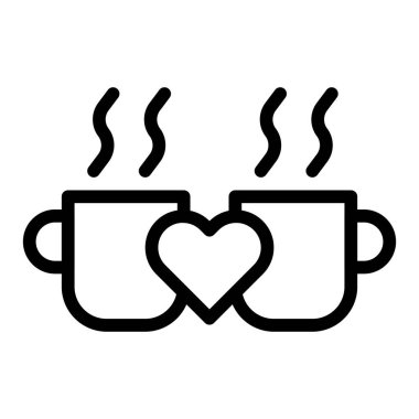 cup outline valentine illustration vector and logo new year icon perfect. Icon sign from modern collection for web. Nice design perfect.