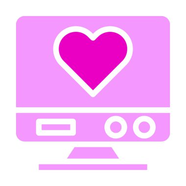 tv solid pink valentine illustration vector and logo new year icon perfect. Icon sign from modern collection for web. Nice design perfect.