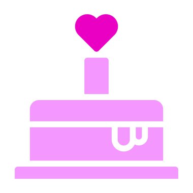 cake solid pink valentine illustration vector and logo new year icon perfect. Icon sign from modern collection for web. Nice design perfect.
