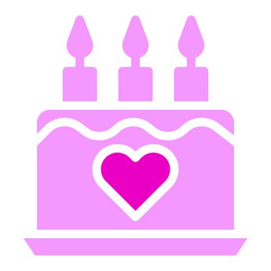 cake solid pink valentine illustration vector and logo new year icon perfect. Icon sign from modern collection for web. Nice design perfect.