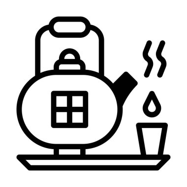 Teapot dualtone illustration vector and logo new year icon perfect. Icon sign from modern collection for web. Nice design perfect.