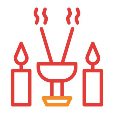 incense multicolor red illustration vector and logo new year icon perfect. Icon sign from modern collection for web. Nice design perfect.