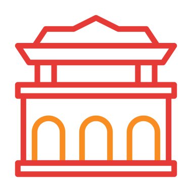 building multicolor red illustration vector and logo new year icon perfect. Icon sign from modern collection for web. Nice design perfect.