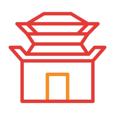 building multicolor red illustration vector and logo new year icon perfect. Icon sign from modern collection for web. Nice design perfect.