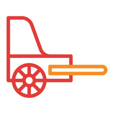 rickshaw multicolor red illustration vector and logo new year icon perfect. Icon sign from modern collection for web. Nice design perfect.