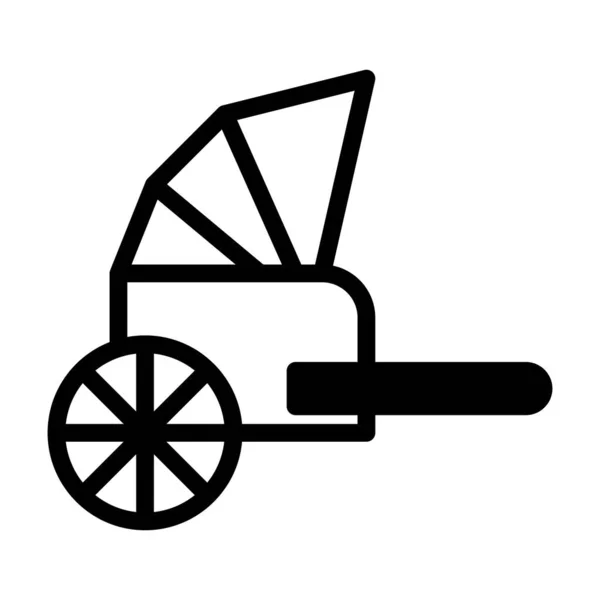Rickshaw Dualtone Εικονογράφηση Διάνυσμα Και Λογότυπο Νέο Έτος Εικονίδιο Τέλεια — Διανυσματικό Αρχείο