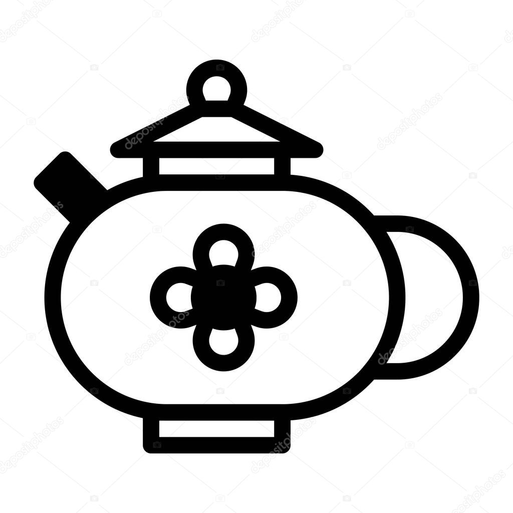 Teapot dualtone illustration vector and logo new year icon perfect. Icon sign from modern collection for web. Nice design perfect.