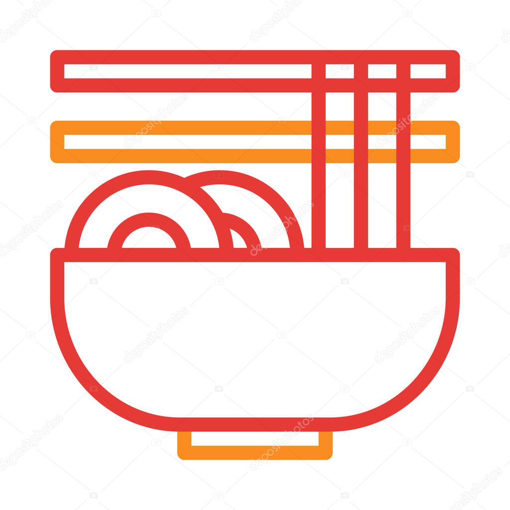 Noodle multicolor red illustration vector and logo new year icon perfect. Icon sign from modern collection for web. Nice design perfect.