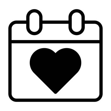 calendar dualtone black valentine illustration vector and logo new year icon perfect. Icon sign from modern collection for web. Nice design perfect.