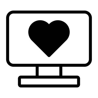 tv dualtone black valentine illustration vector and logo new year icon perfect. Icon sign from modern collection for web. Nice design perfect.