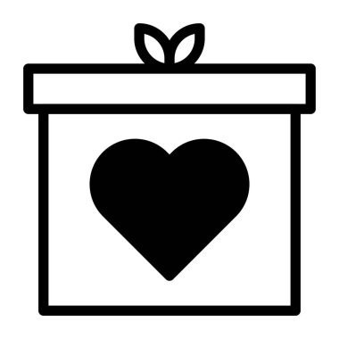 gift dualtone black valentine illustration vector and logo new year icon perfect. Icon sign from modern collection for web. Nice design perfect.