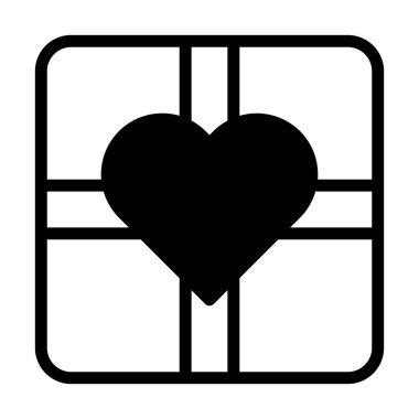 gift dualtone black valentine illustration vector and logo new year icon perfect. Icon sign from modern collection for web. Nice design perfect.