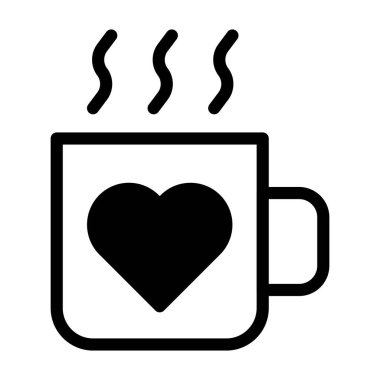 cup dualtone black valentine illustration vector and logo new year icon perfect. Icon sign from modern collection for web. Nice design perfect.