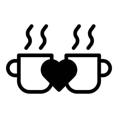 cup dualtone black valentine illustration vector and logo new year icon perfect. Icon sign from modern collection for web. Nice design perfect.