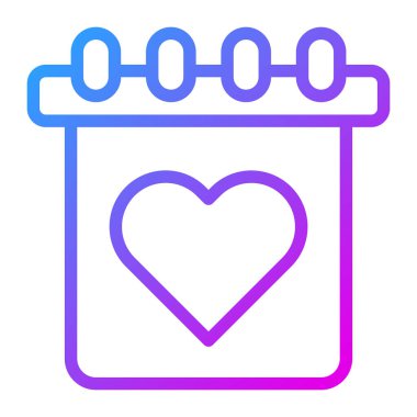 calendar gradient purple valentine illustration vector and logo new year icon perfect. Icon sign from modern collection for web. Nice design perfect.
