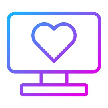 tv gradient purple valentine illustration vector and logo new year icon perfect. Icon sign from modern collection for web. Nice design perfect.