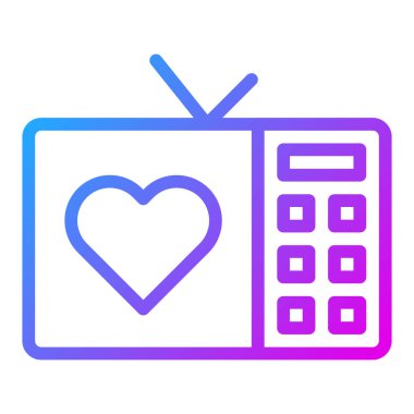 tv gradient purple valentine illustration vector and logo new year icon perfect. Icon sign from modern collection for web. Nice design perfect.