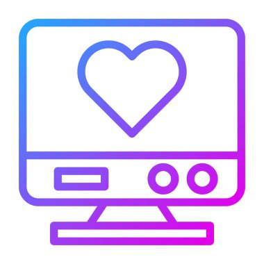 tv gradient purple valentine illustration vector and logo new year icon perfect. Icon sign from modern collection for web. Nice design perfect.