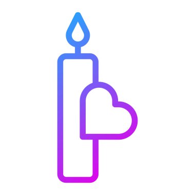 candle gradient purple valentine illustration vector and logo new year icon perfect. Icon sign from modern collection for web. Nice design perfect.