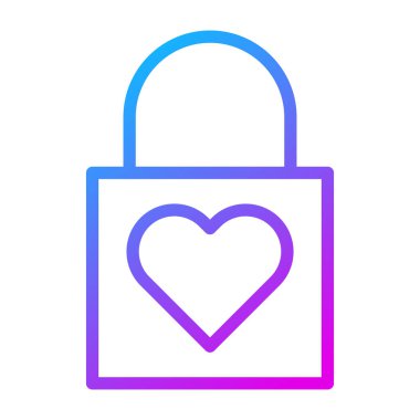 lock gradient purple valentine illustration vector and logo new year icon perfect. Icon sign from modern collection for web. Nice design perfect.