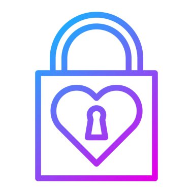 lock gradient purple valentine illustration vector and logo new year icon perfect. Icon sign from modern collection for web. Nice design perfect.