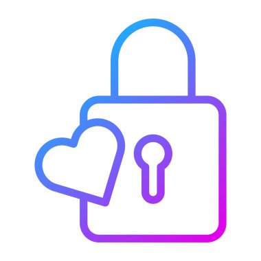 lock gradient purple valentine illustration vector and logo new year icon perfect. Icon sign from modern collection for web. Nice design perfect.